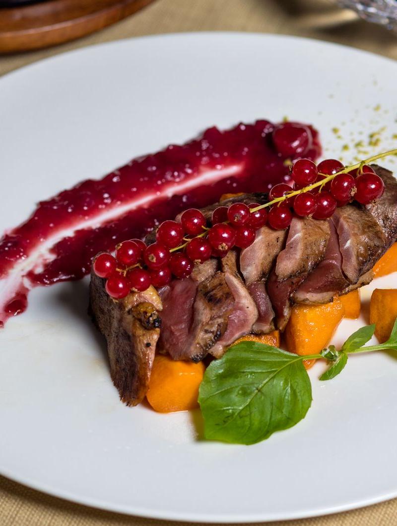Pan-Seared Duck with Berry-Cajun Glaze