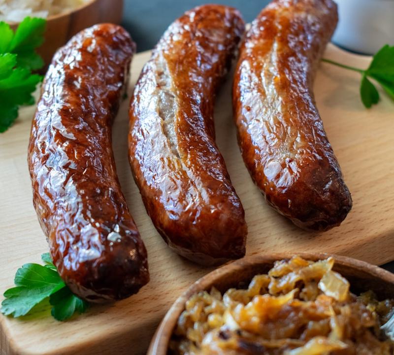 Pan-Seared Kielbasa with Caramelized Onions