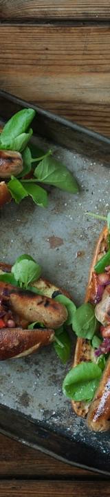 Pan-Seared Rostbratwurst with Onions