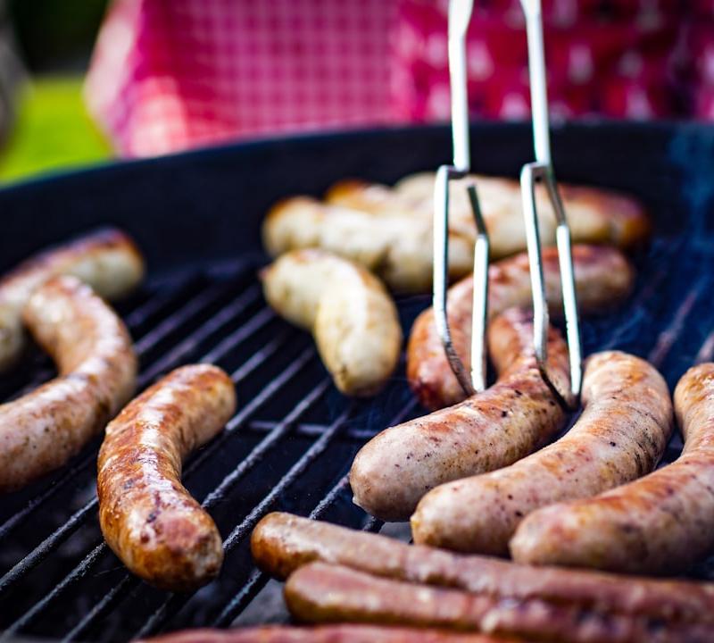 Pan-Seared Rostbratwurst with Caramelized Onions