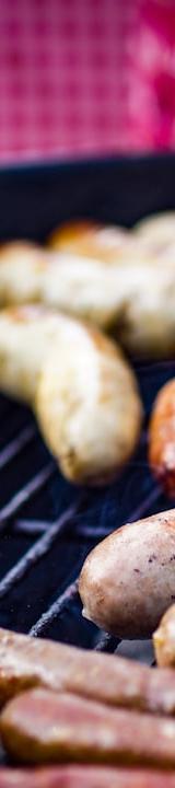 Pan-Seared Rostbratwurst with Caramelized Onions