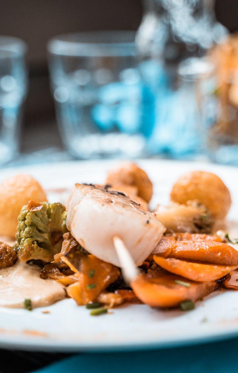 Pan-Seared Scallops with Roasted Root Vegetables