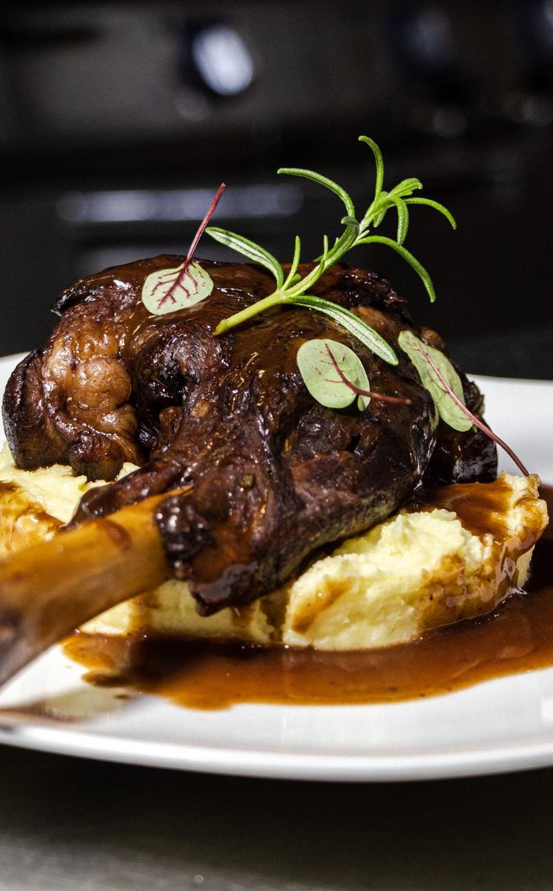 20-Min Pan-Seared Veal Shank with Creamy Mash