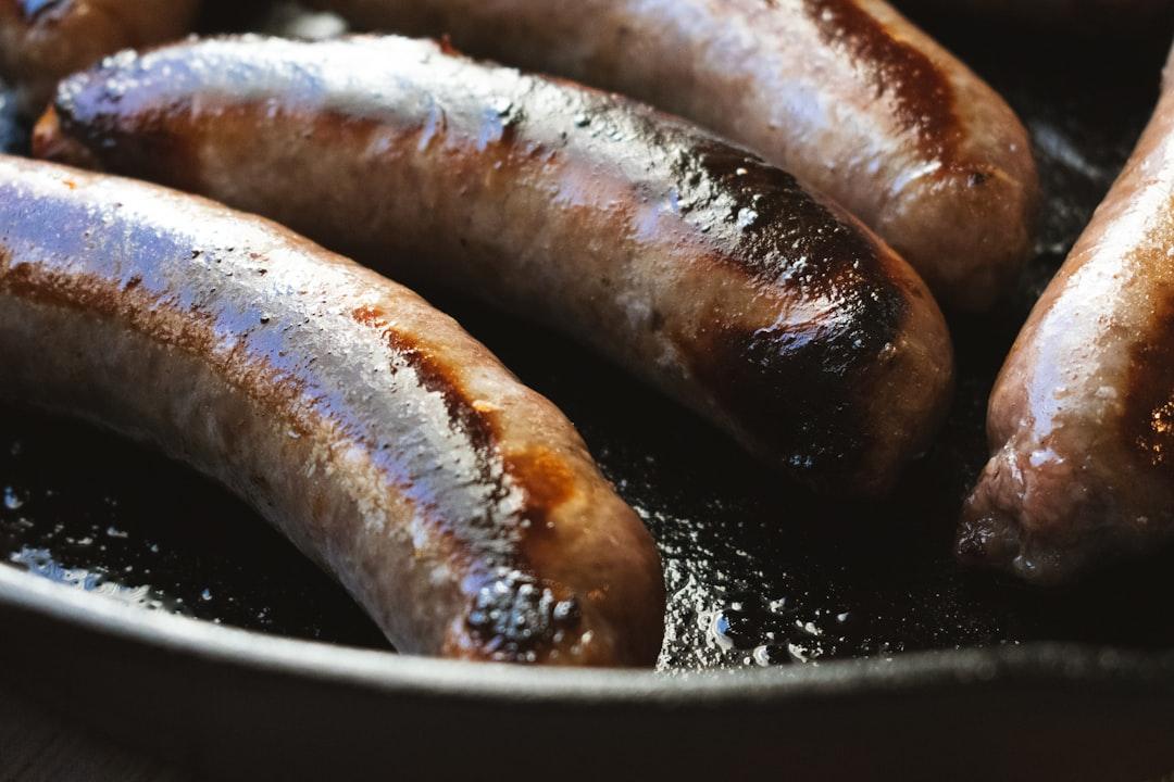 Pan-Seared Weisswurst with Whole Grain Mustard