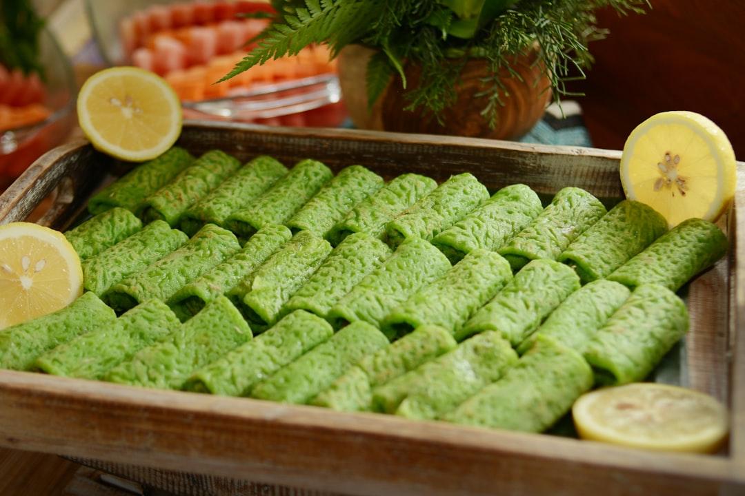 Pandan Crepe Rolls with Coconut Filling