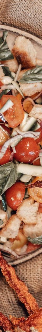 Panzanella with Crispy Sweet Potato Fries