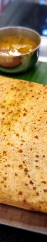 Paper Dosa with Potato Curry