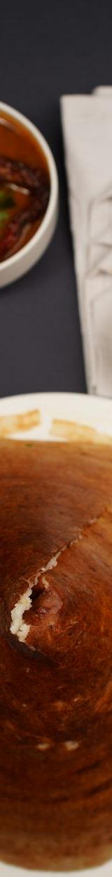 Paper Dosa with Three Chutneys