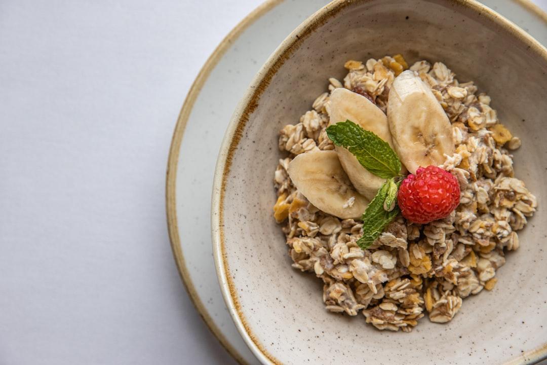 PB Banana Oat Bowl with Strawberries