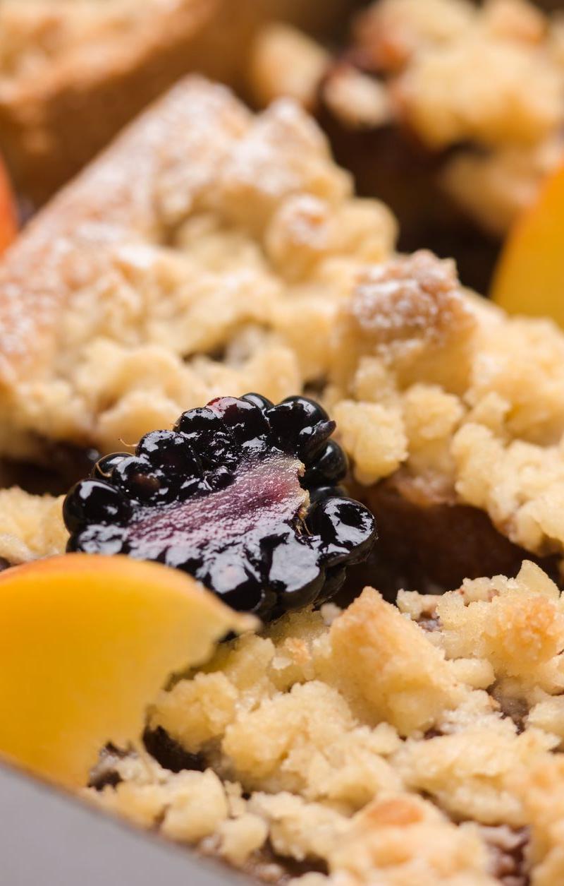5-Min Peach Blackberry Cobbler Toast