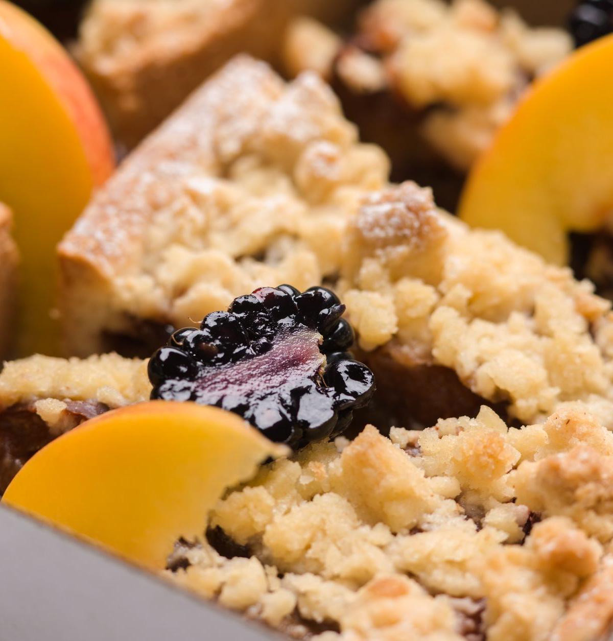 5-Min Peach Blackberry Cobbler Toast