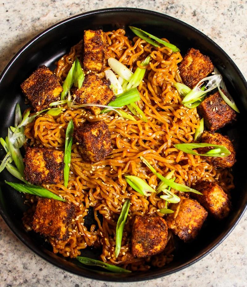 15-Min Peanut Tofu Noodle Bowl
