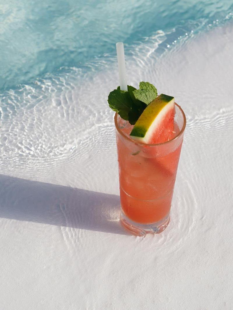 Pink Watermelon Juice with Mint