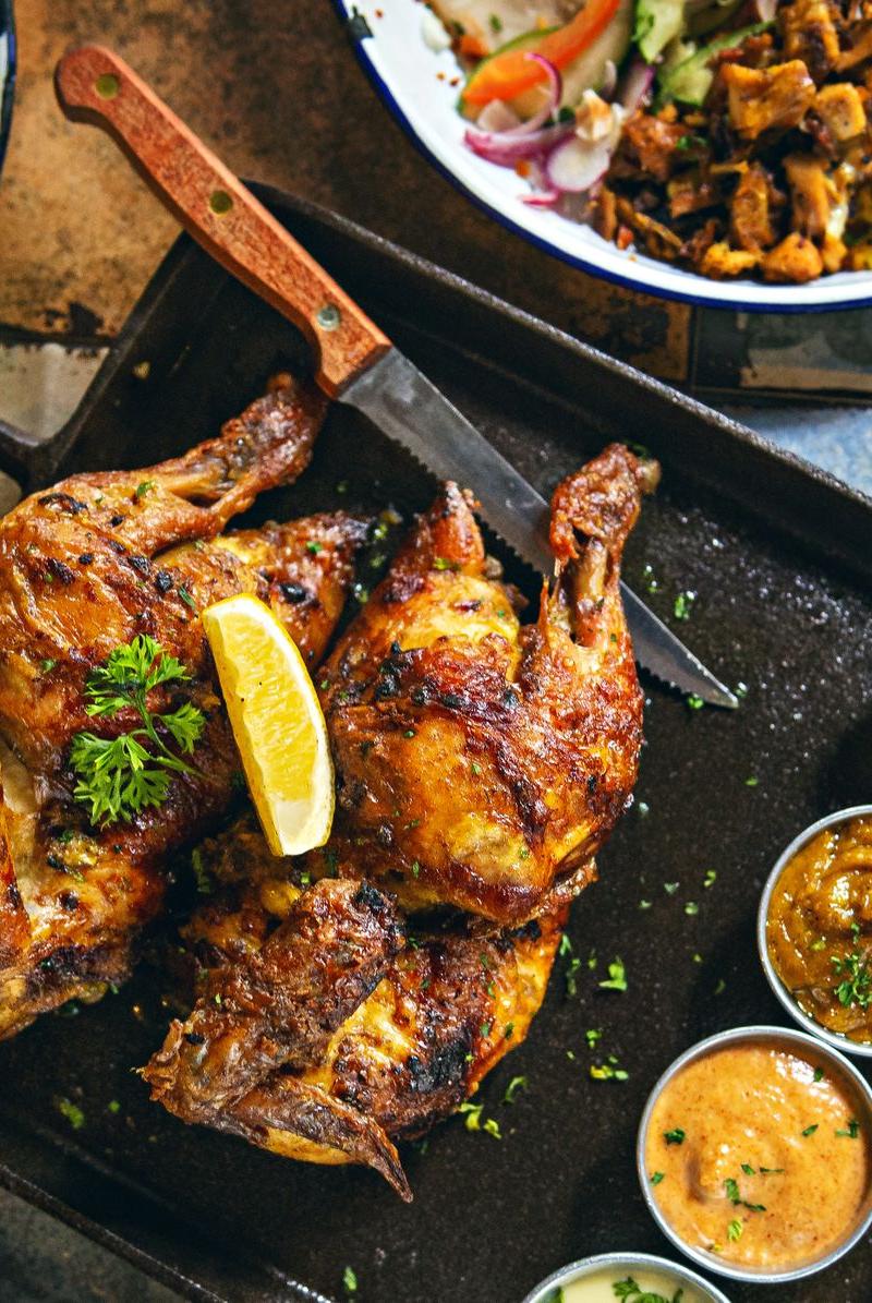 20-Min Piri Piri Chicken with Rice & Salad