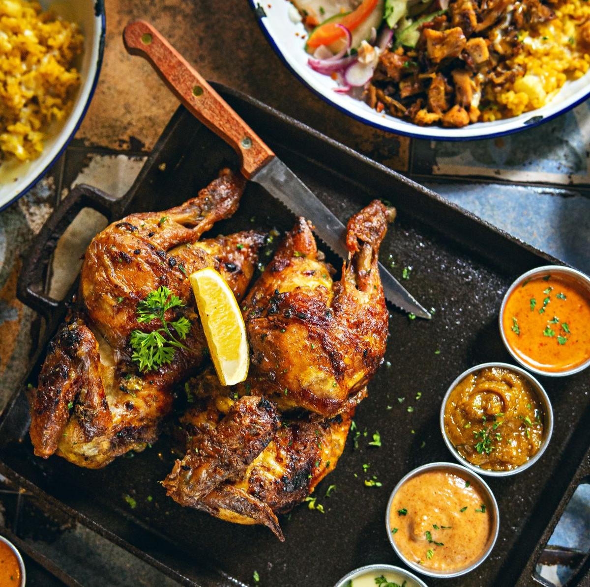 20-Min Piri Piri Chicken with Rice & Salad