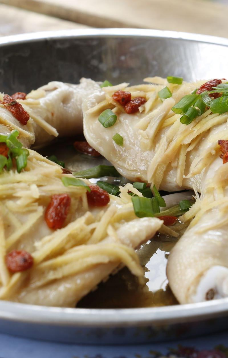 20-Min Poached Chicken with Ginger Oil