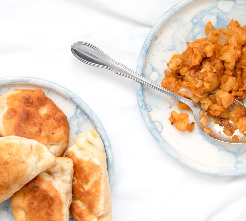 Polish Potato & Cheese Pierogi with Caramelized Onions