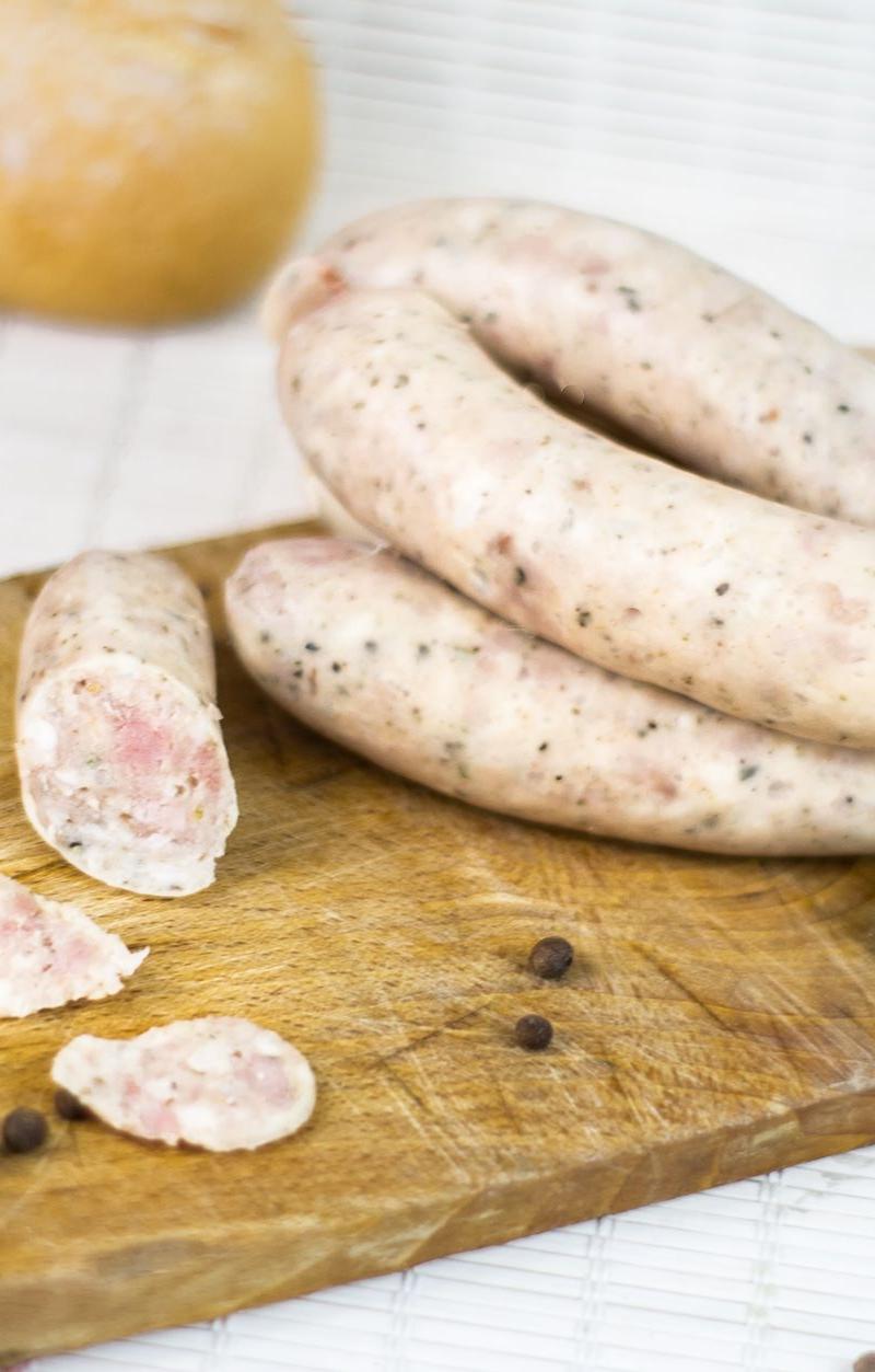 Polish White Sausage with Crusty Bread & Tomato