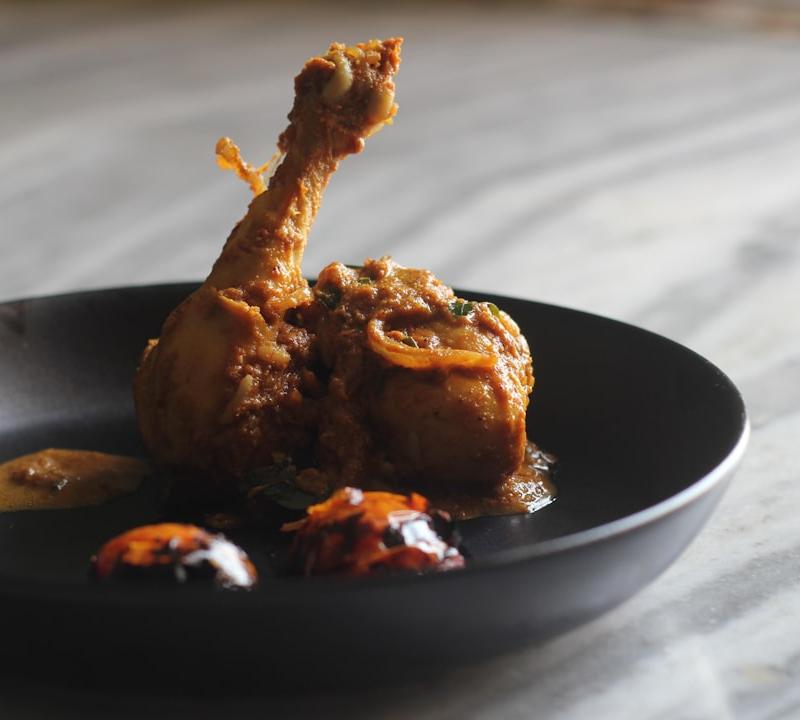 25-Min Pollo Adobado with Roasted Onions