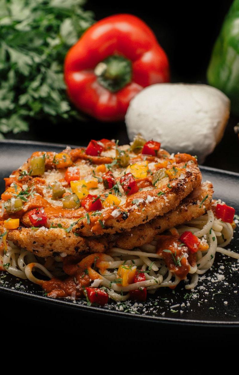 20-Min Pollo alla Romana with Spaghetti