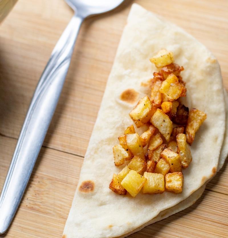 Crispy Potato and Egg Breakfast Tacos