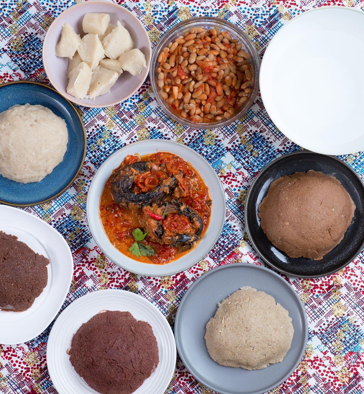 Pounded Yam with Egusi Stew