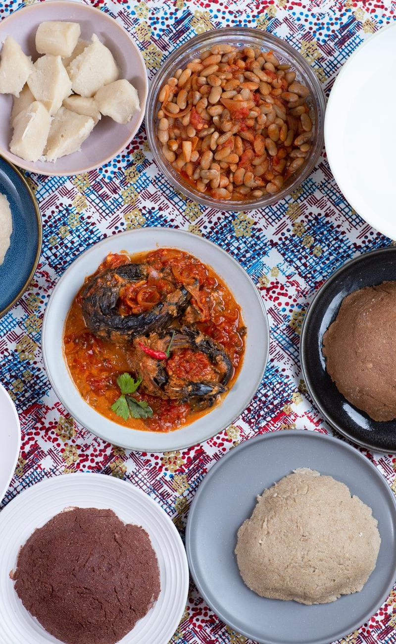 Pounded Yam with Egusi Stew
