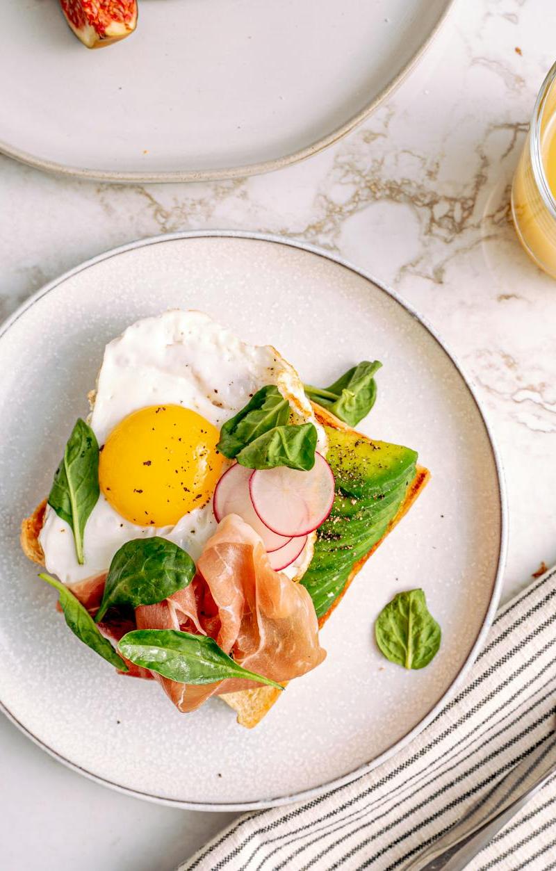 Prosciutto Avocado Toast with Crispy Egg