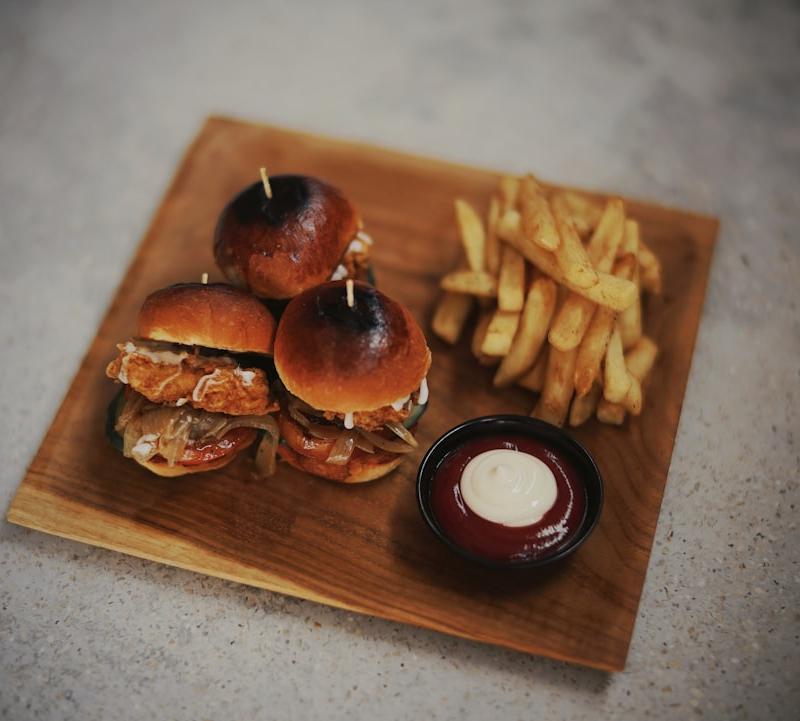 Pulled Pork Slider Trio with Crispy Fries