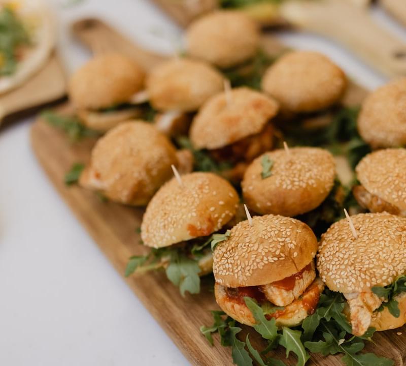Pulled Pork Sliders with Crispy Arugula