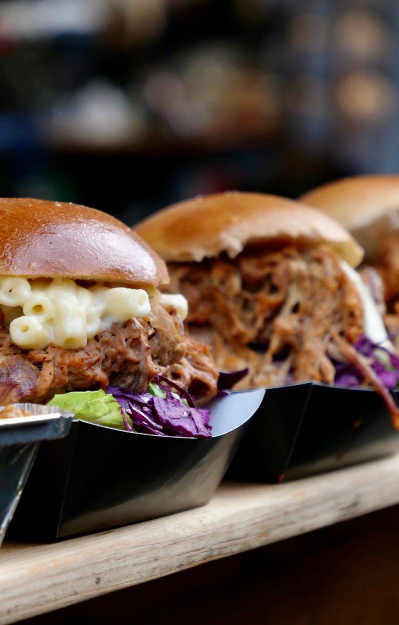 Pulled Pork Sliders with Mac & Slaw