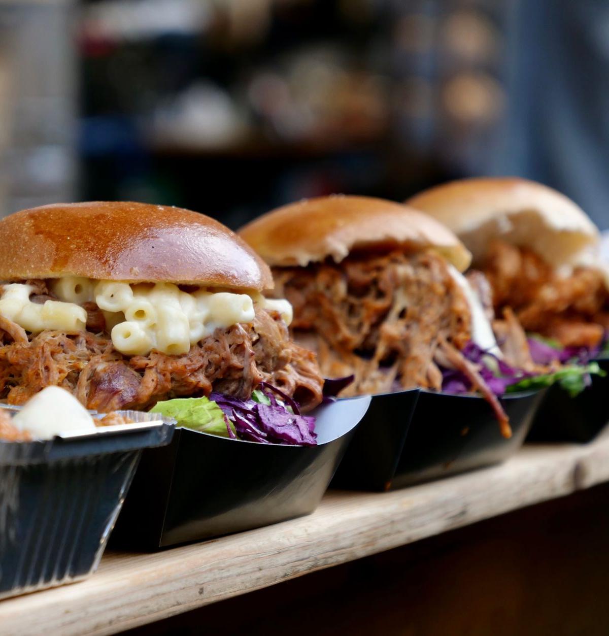 Pulled Pork Sliders with Mac & Slaw
