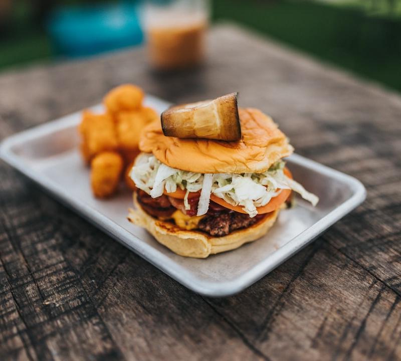 Pulled Pork Sliders with Tater Tots & Pickles
