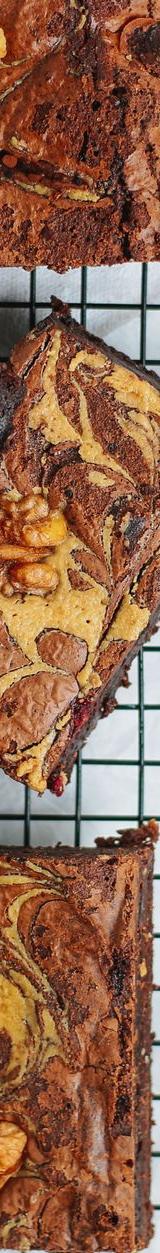Pumpkin Swirl Fudgy Brownies with Chocolate Frosting