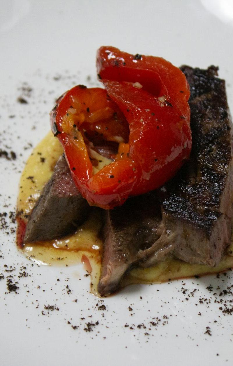 Puntas de Filete — Beef Tips with Peppers & Mushrooms