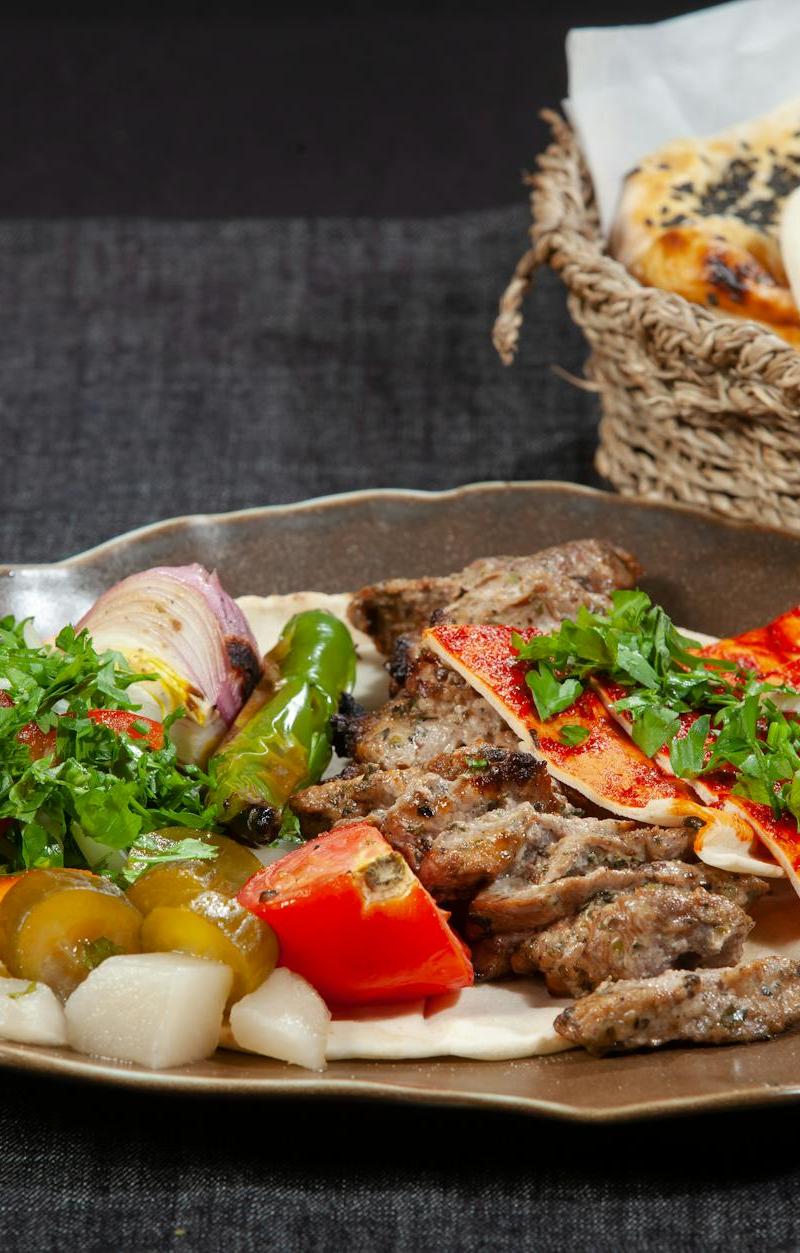 Quick Turkish Beef Doner with Charred Veg