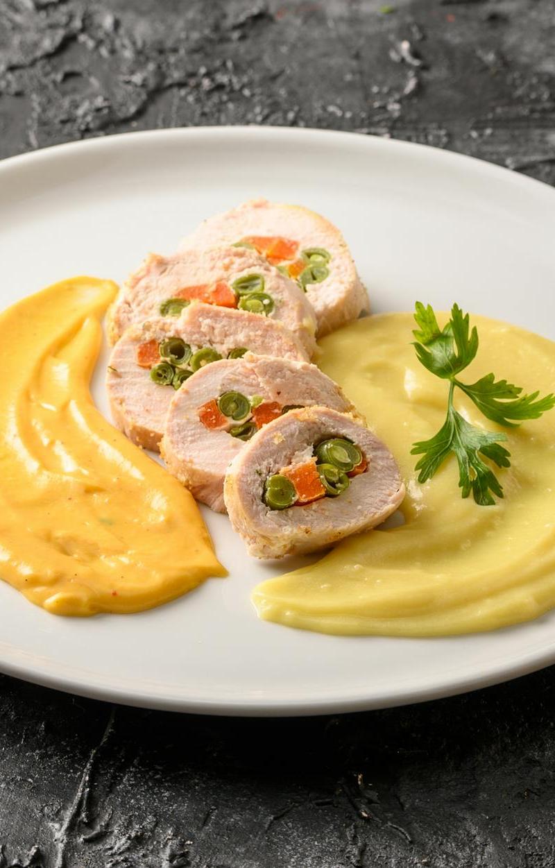 Quick Beef Roulade with Mustard Sauce & Mash