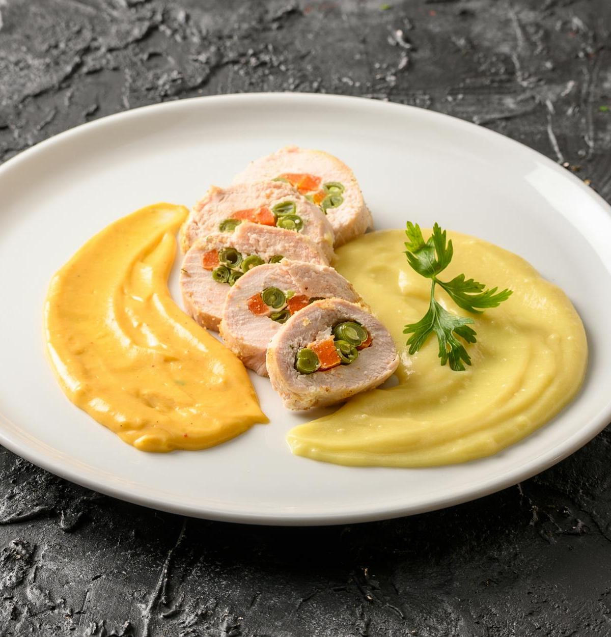 Quick Beef Roulade with Mustard Sauce & Mash