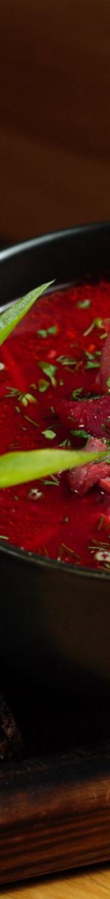 Quick Beet Soup with Rye & Garlic