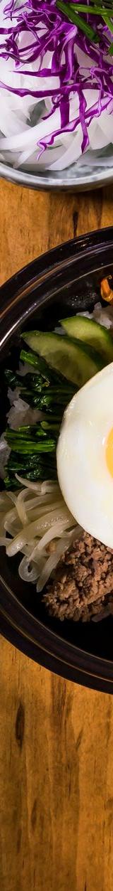 Quick Bibimbap Bowl with Crispy Eggs
