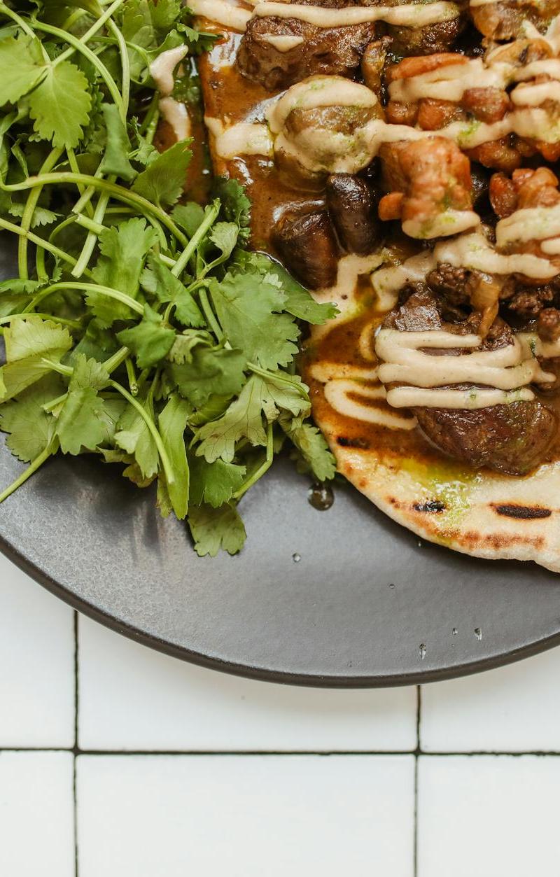 Quick Chicken Roti with Cilantro Salad