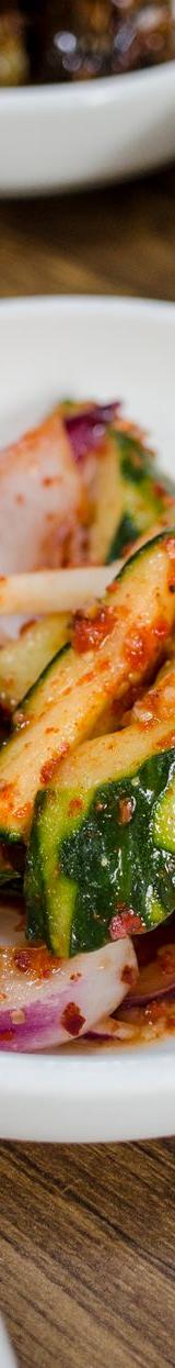 Quick Kimchi Cucumber Salad