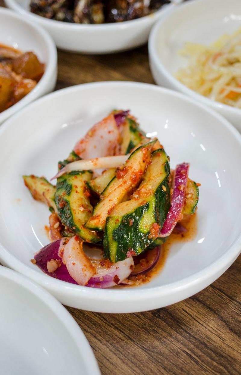 Quick Kimchi Cucumber Salad