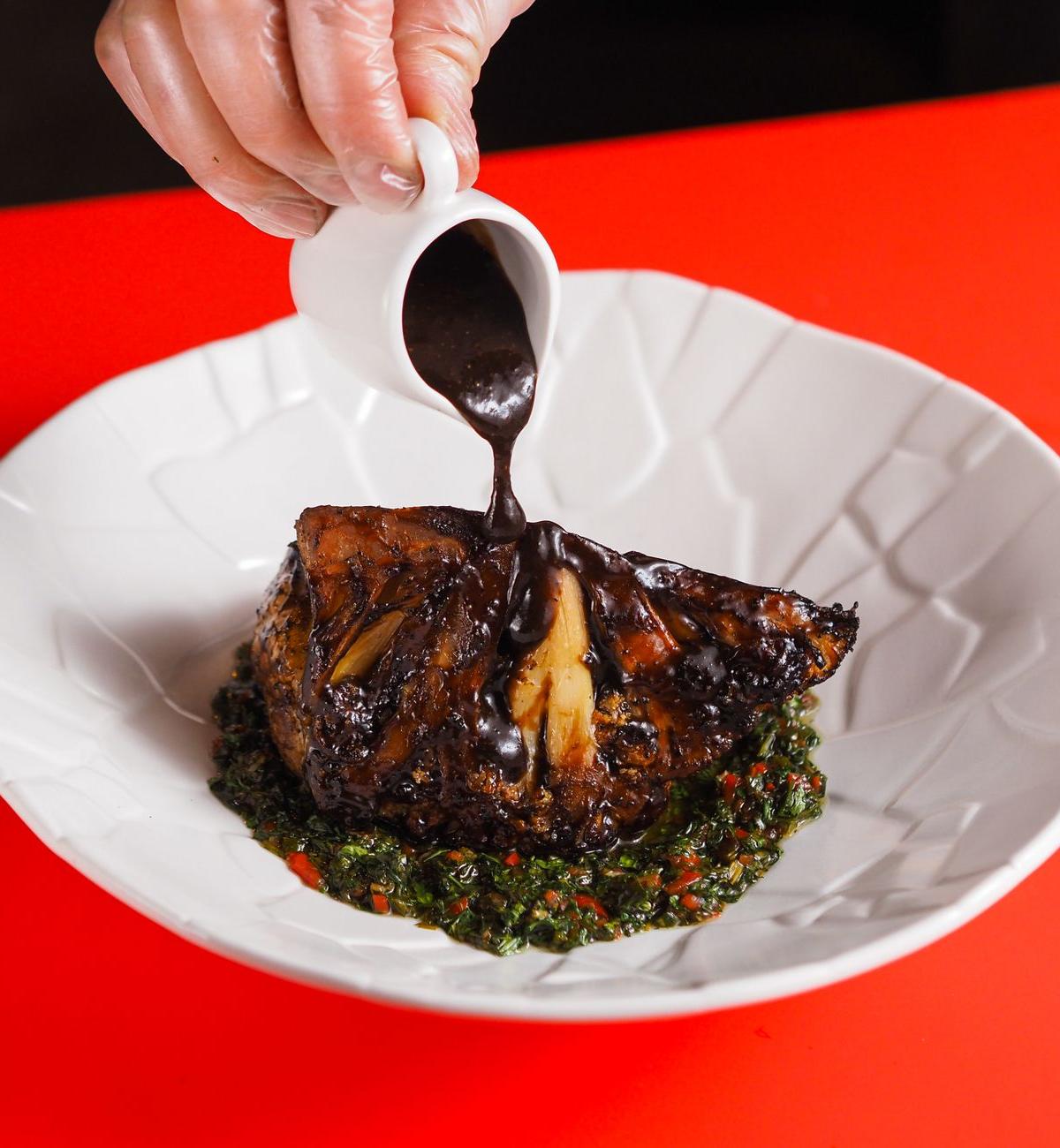 Quick Mole Chichilo Beef with Chimichurri