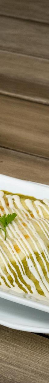Quick Mole Chicken Enchiladas with Fresh Fruit