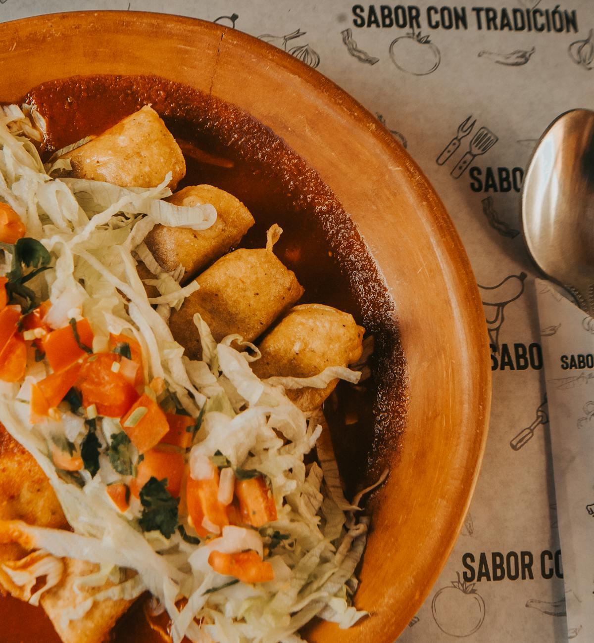 Quick Mole Enchiladas with Chicken