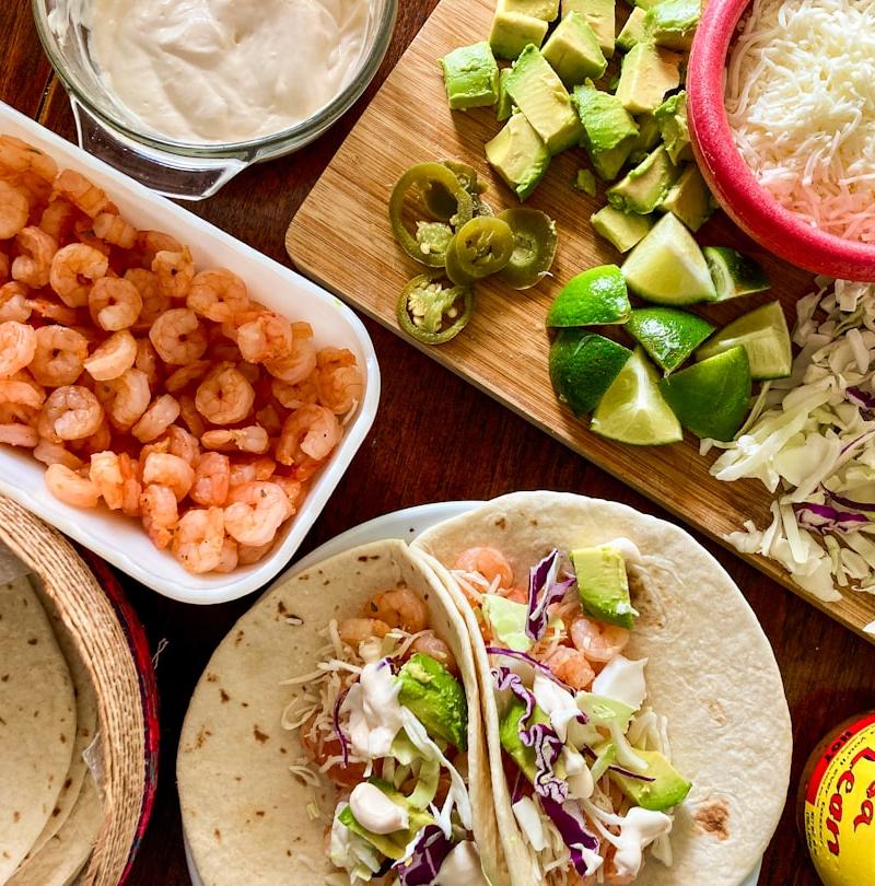 Quick Shrimp Tacos with Lime Crema