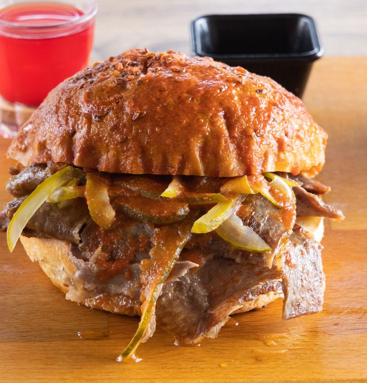 Quickfire Cochinita Torta with Pickled Onion
