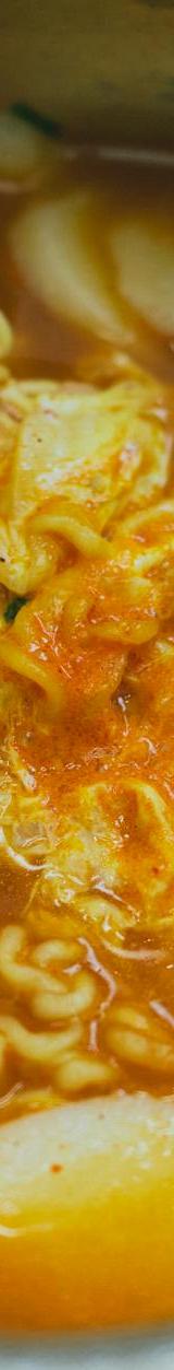 20-Min Rabokki — Spicy Korean Rice Cakes & Ramen
