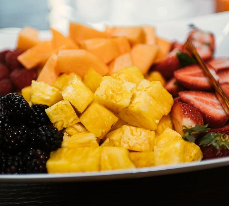 Rainbow Fruit Salad with Honey-Lime Drizzle
